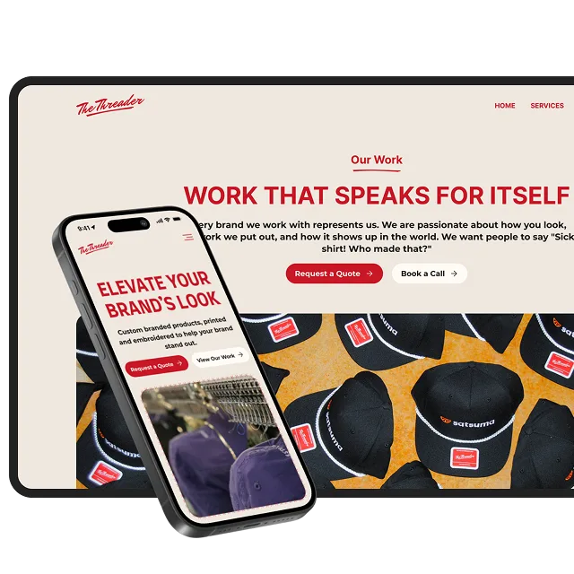 Crafting a Modern Digital Identity for Custom Apparel background